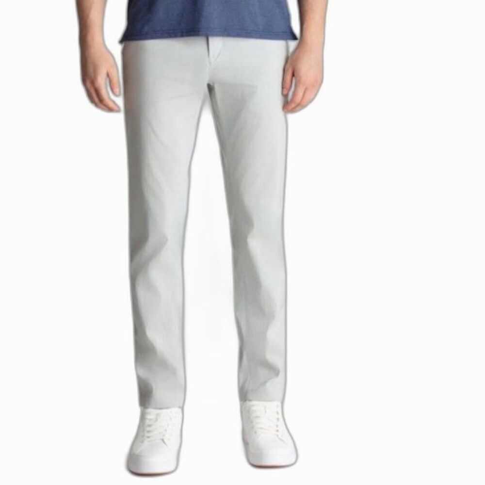 Birddogs Men's Light Gray Flat Front Straight Leg Stretch Khakis Size 34 X 30